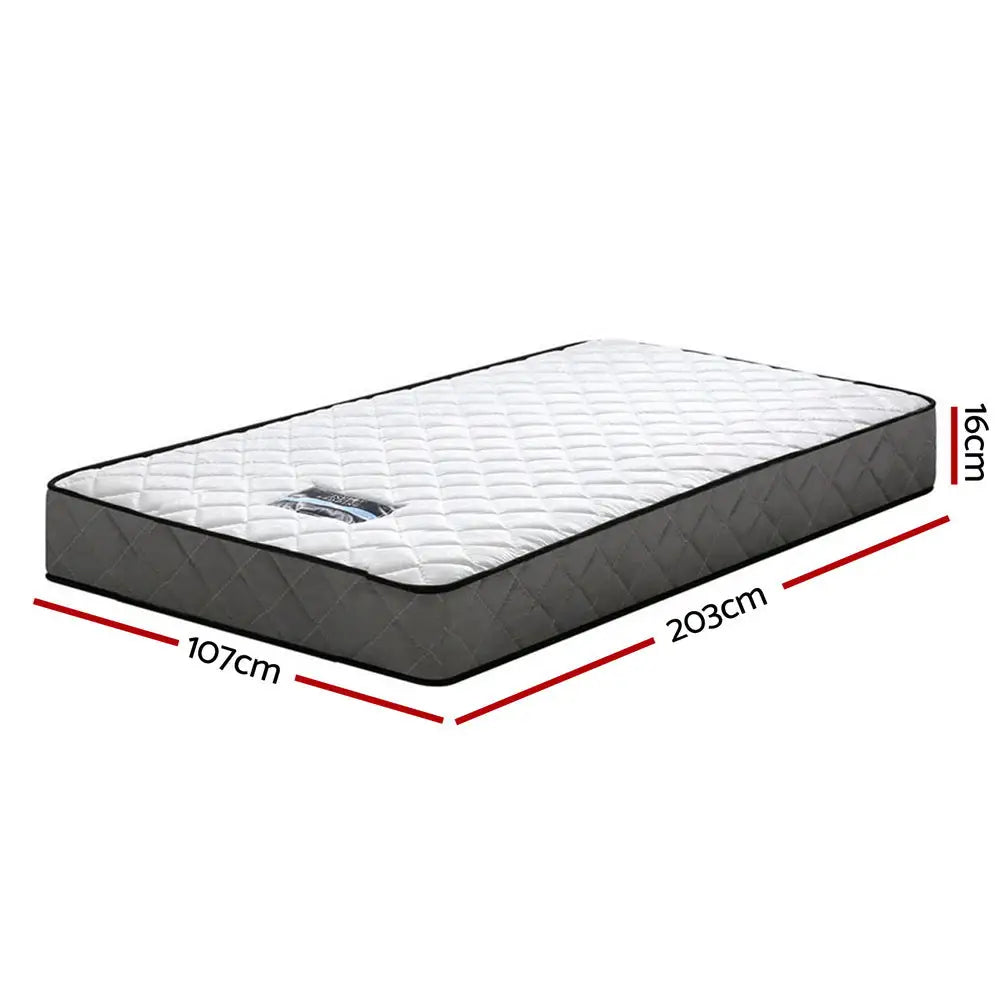 Giselle Bedding 16cm Mattress Tight Top King Single - Furniture > Mattresses