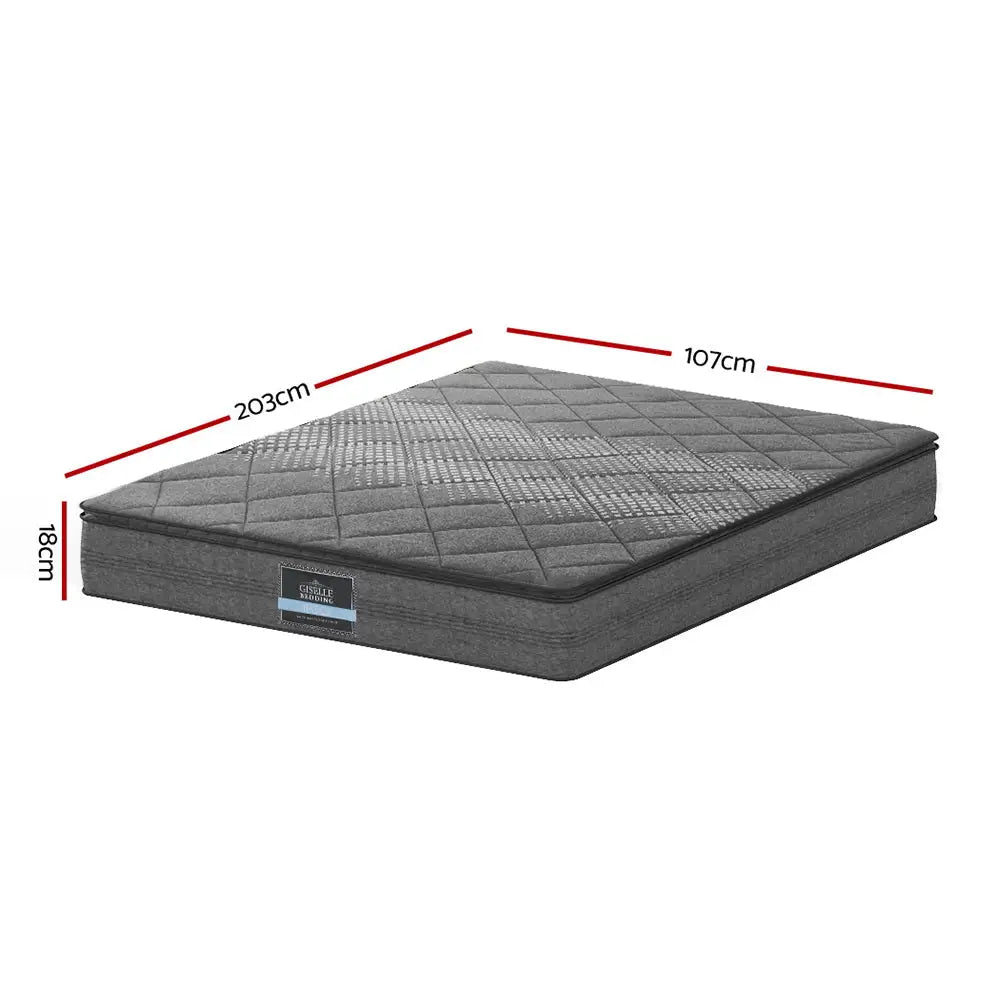 Giselle Bedding 18cm Mattress Pillow Top King Single - Furniture > Mattresses