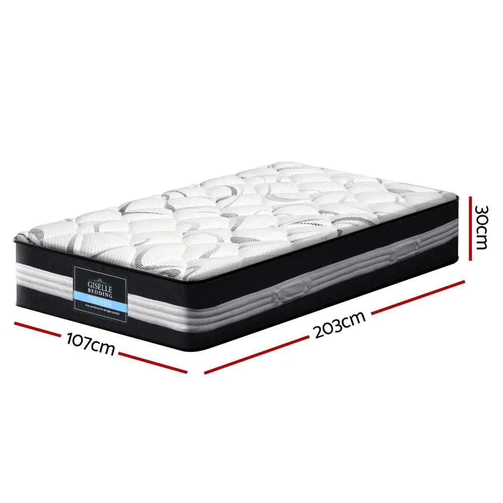 Giselle Bedding 30cm Mattress Medium Firm King Single - Furniture > Mattresses > King Single Mattress
