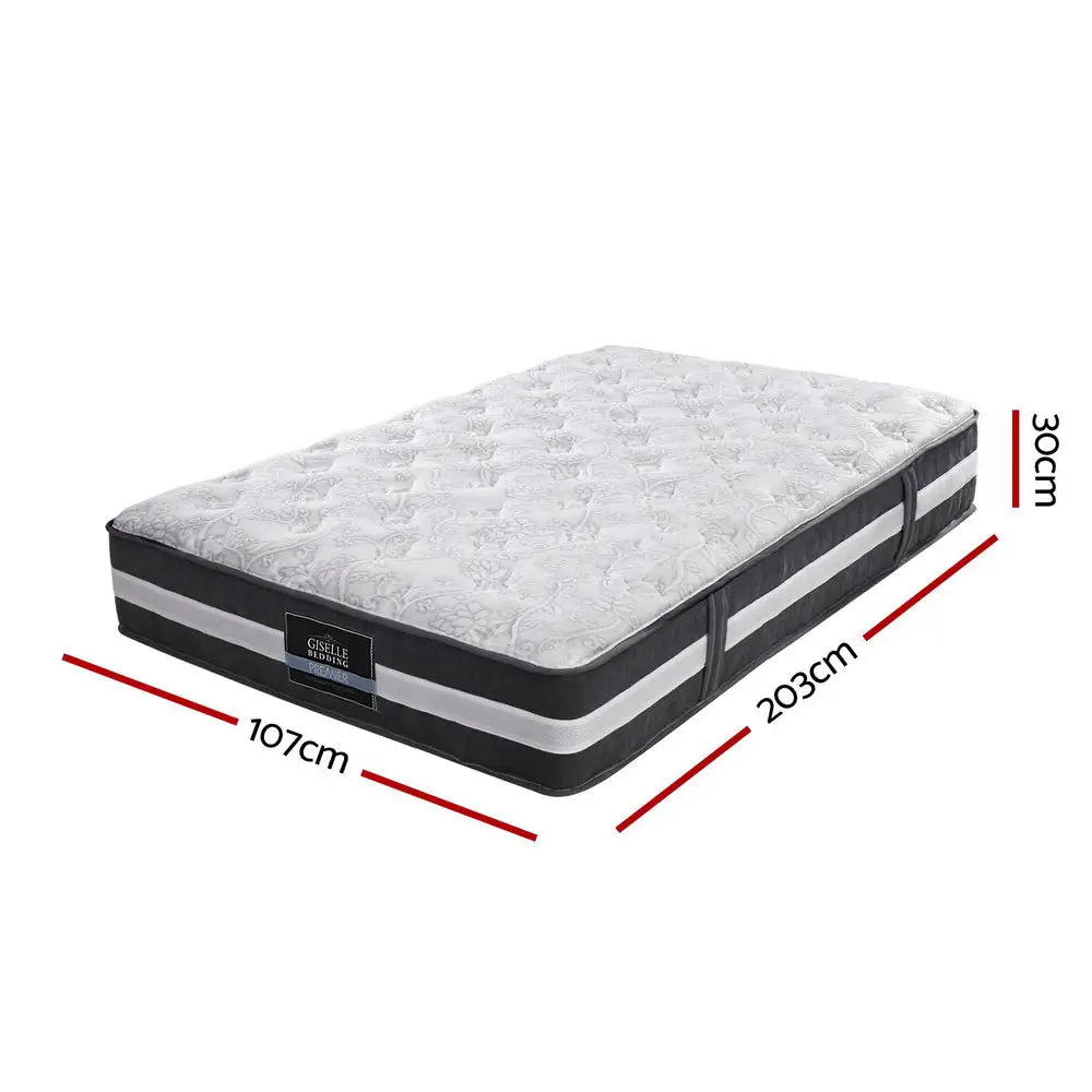 Giselle Bedding 30cm Mattress Pocket Spring King Single - Furniture > Mattresses