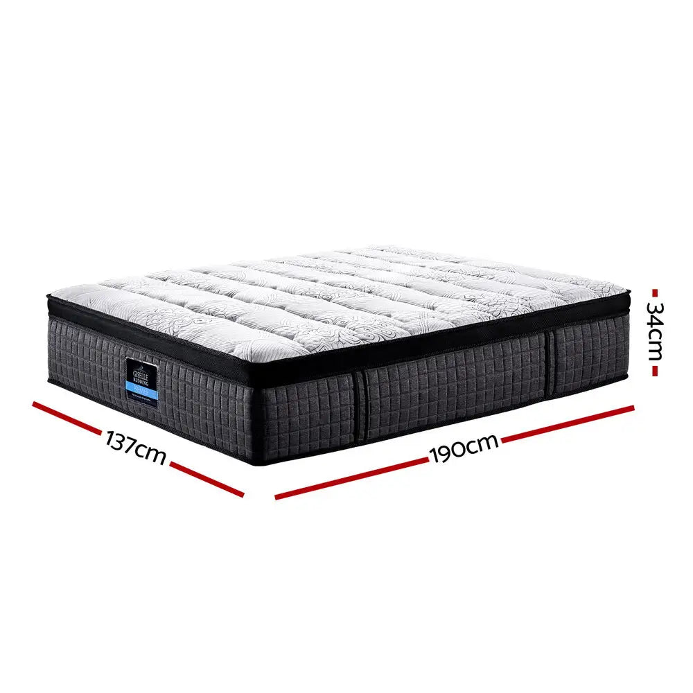 Giselle Bedding 34cm Mattress 9 Zone Latex Foam Double - Furniture > Mattresses