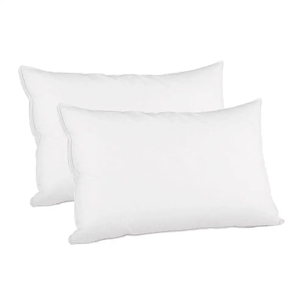 Giselle Bedding Duck Feather Down Pillow Luxury Twin Pack - Home & Garden > Bedding