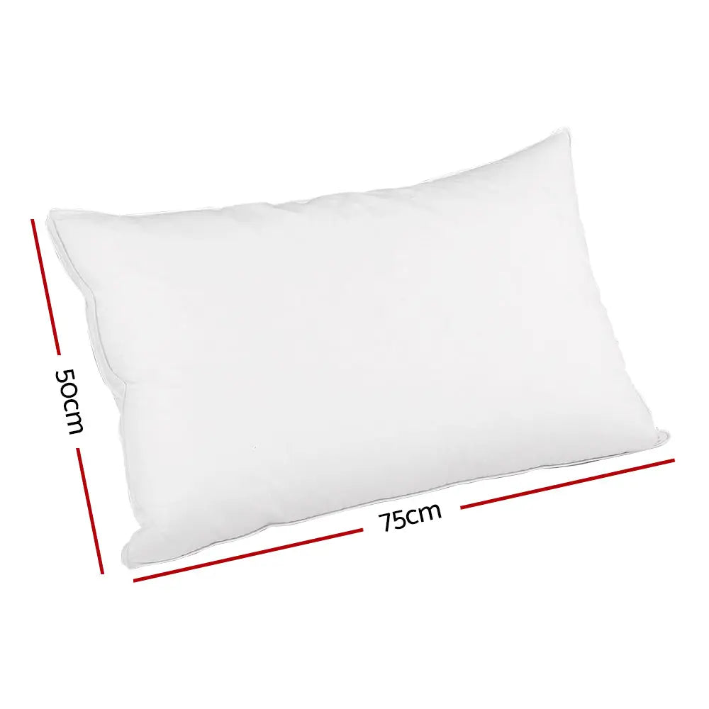 Giselle Bedding Duck Feather Down Pillow Luxury Twin Pack - Home & Garden > Bedding