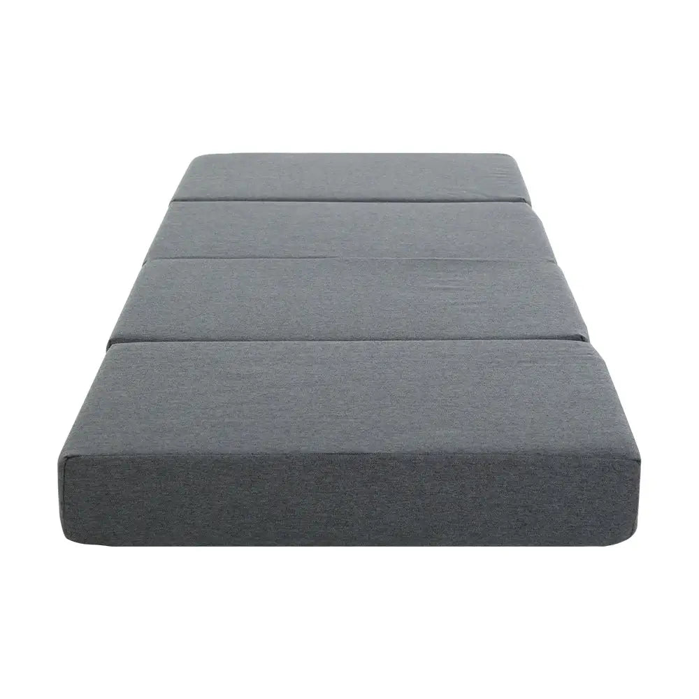 Giselle Bedding Foldable Mattress Folding Foam Single Grey - Furniture > Mattresses