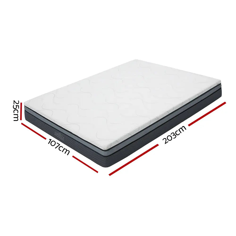 Giselle Bedding Memory Foam Mattress Bed Cool Gel 25cm King Single - Furniture > Mattresses