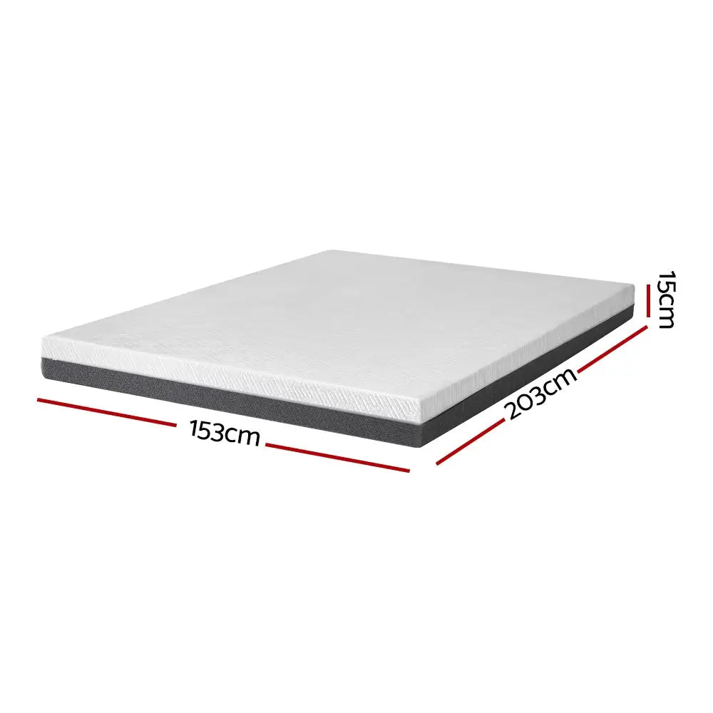 Giselle Bedding Memory Foam Mattress Bed Cool Gel Non Spring 15cm Queen - Furniture > Mattresses