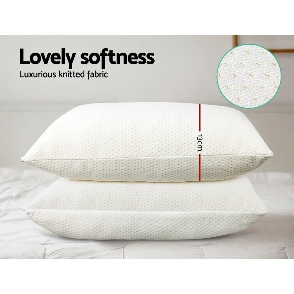 Giselle Bedding Memory Foam Pillow 13cm Thick Twin Pack - Home & Garden > Bedding