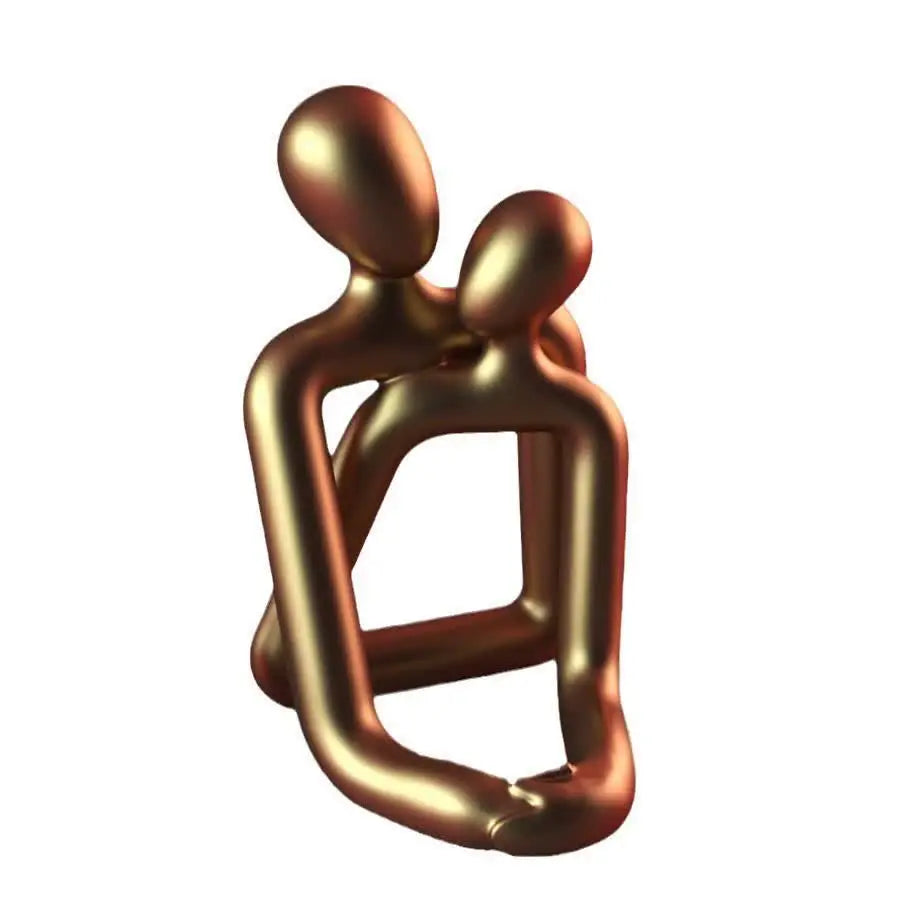 Gold Abstract Romantic Couple Candle Holder - Modern Decorative Ornament - Home & Garden > Decor > Candle Accessories