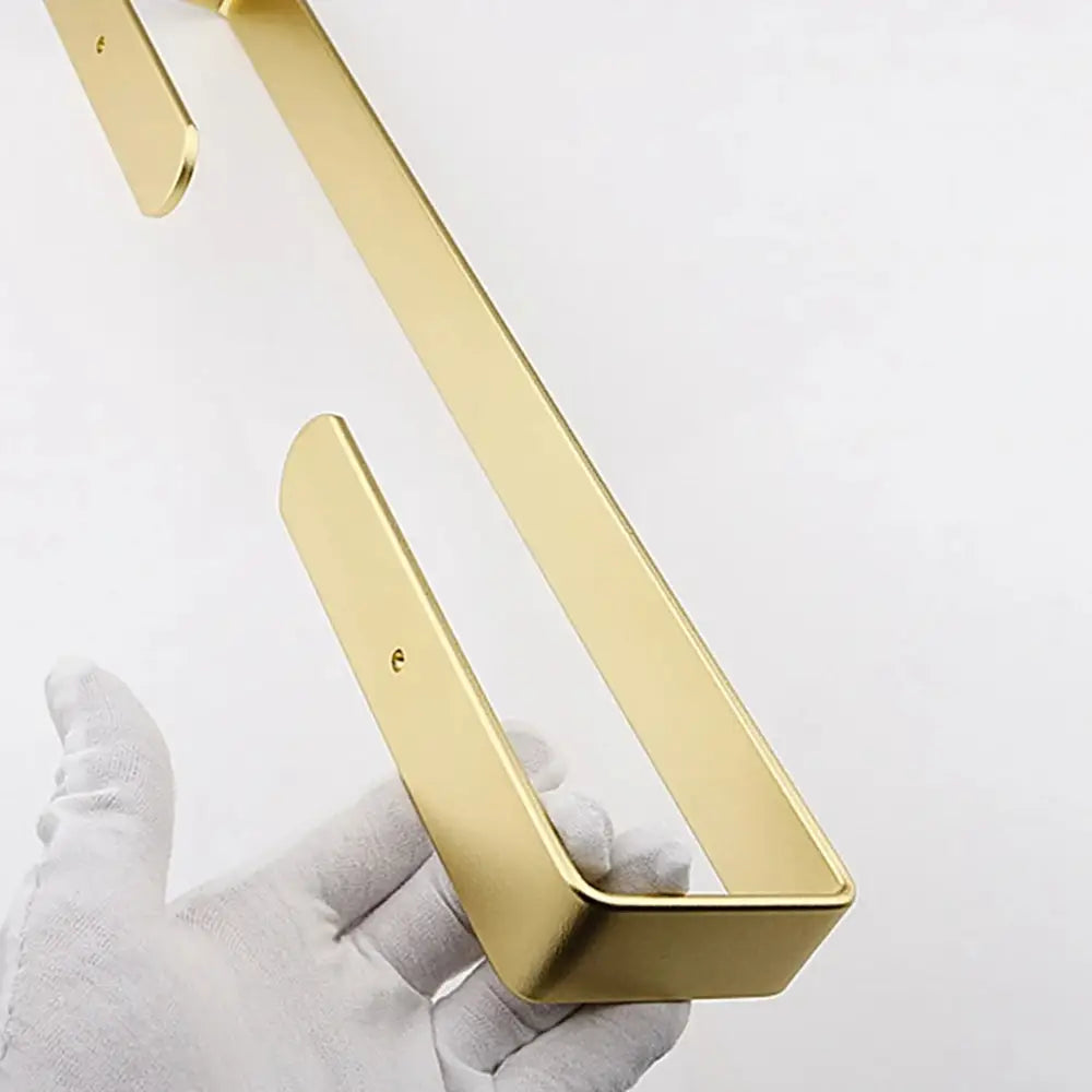 Gold Kitchen Bathroom Paper Holder Towel Holder Self Adhesive or Screw Mount 40cm - Home & Garden > Bathroom