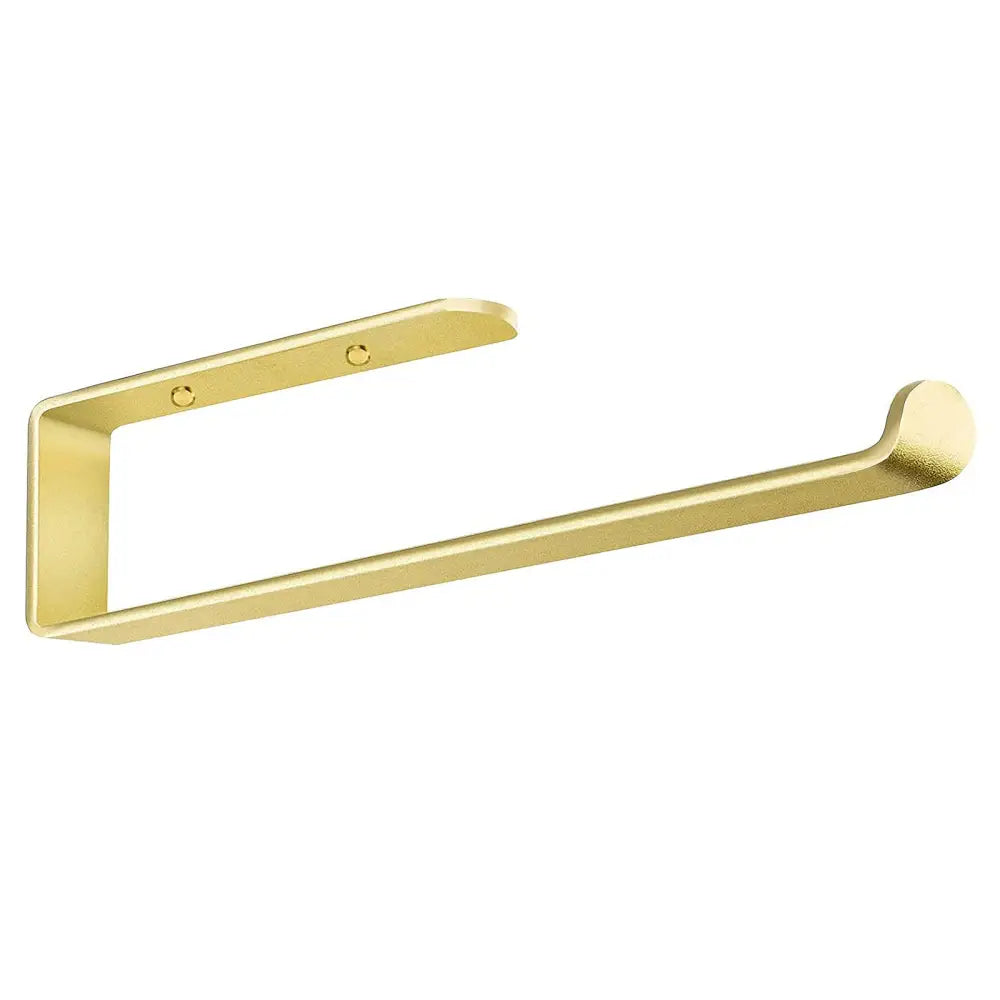 Gold Kitchen Bathroom Paper Holder Towel Holder Self Adhesive or Screw Mount 31cm - Home & Garden > Bathroom