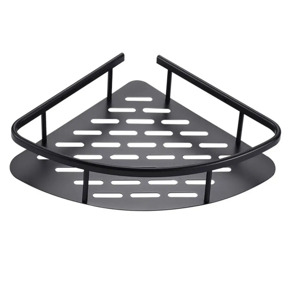 GOMINIMO 2-Pack Corner Shower Caddy with Adhesive and Hooks (Black) - Audio & Video > Musical Instrument & Accessories