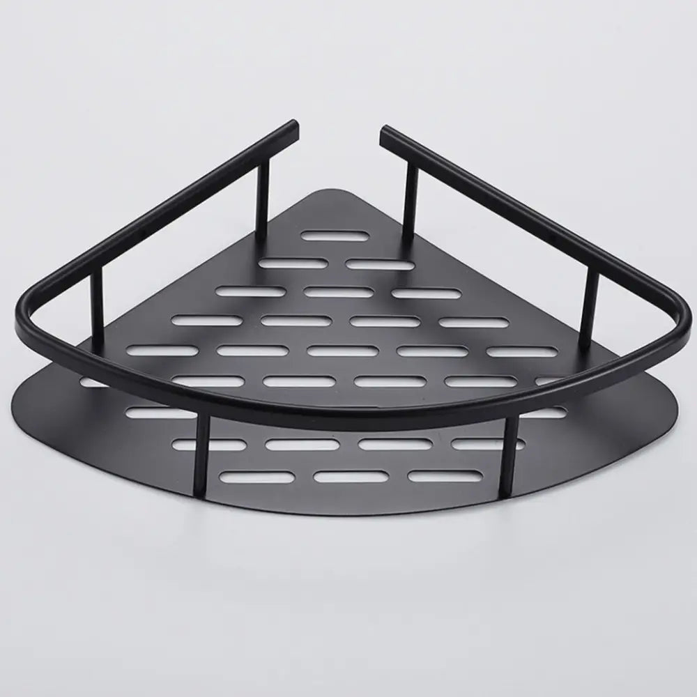 GOMINIMO 2-Pack Corner Shower Caddy with Adhesive and Hooks (Black) - Audio & Video > Musical Instrument & Accessories