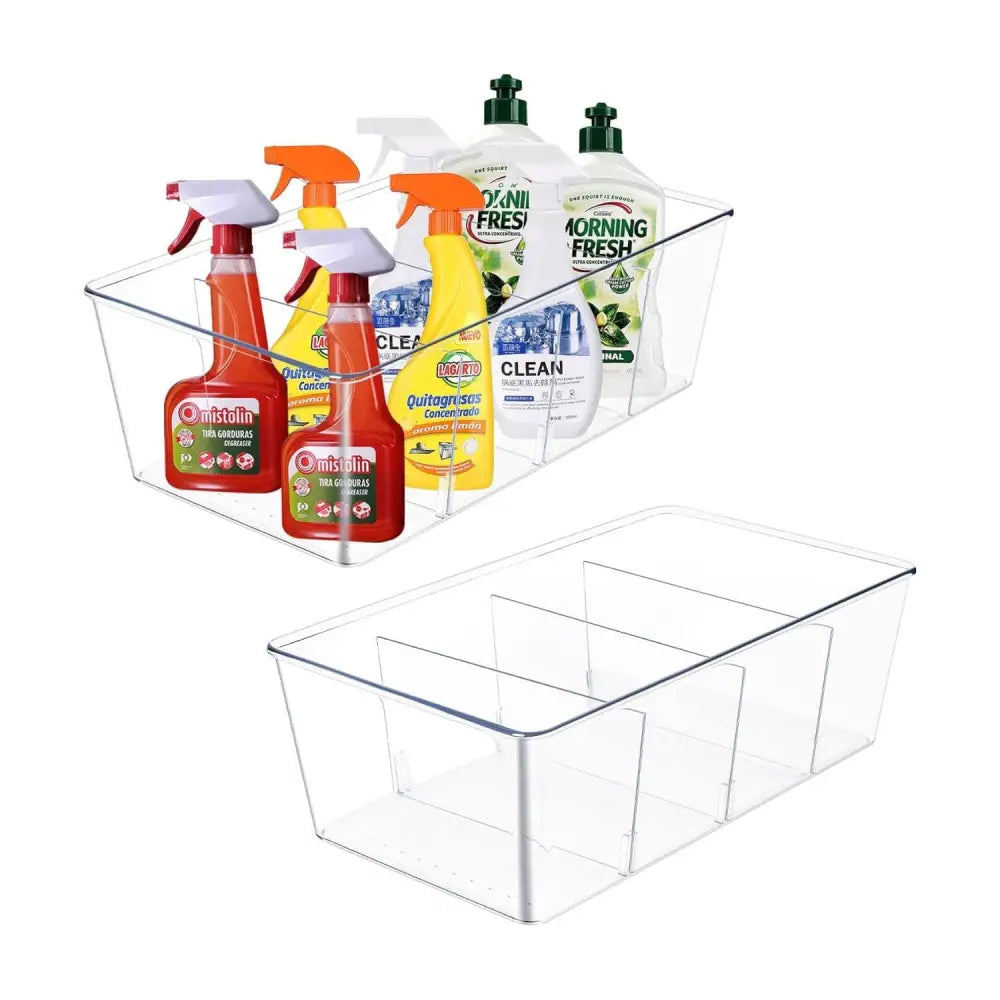 GOMINIMO 2 Pack Storage Bin with Divider GO-STB-103-HLT - Home & Garden > Storage