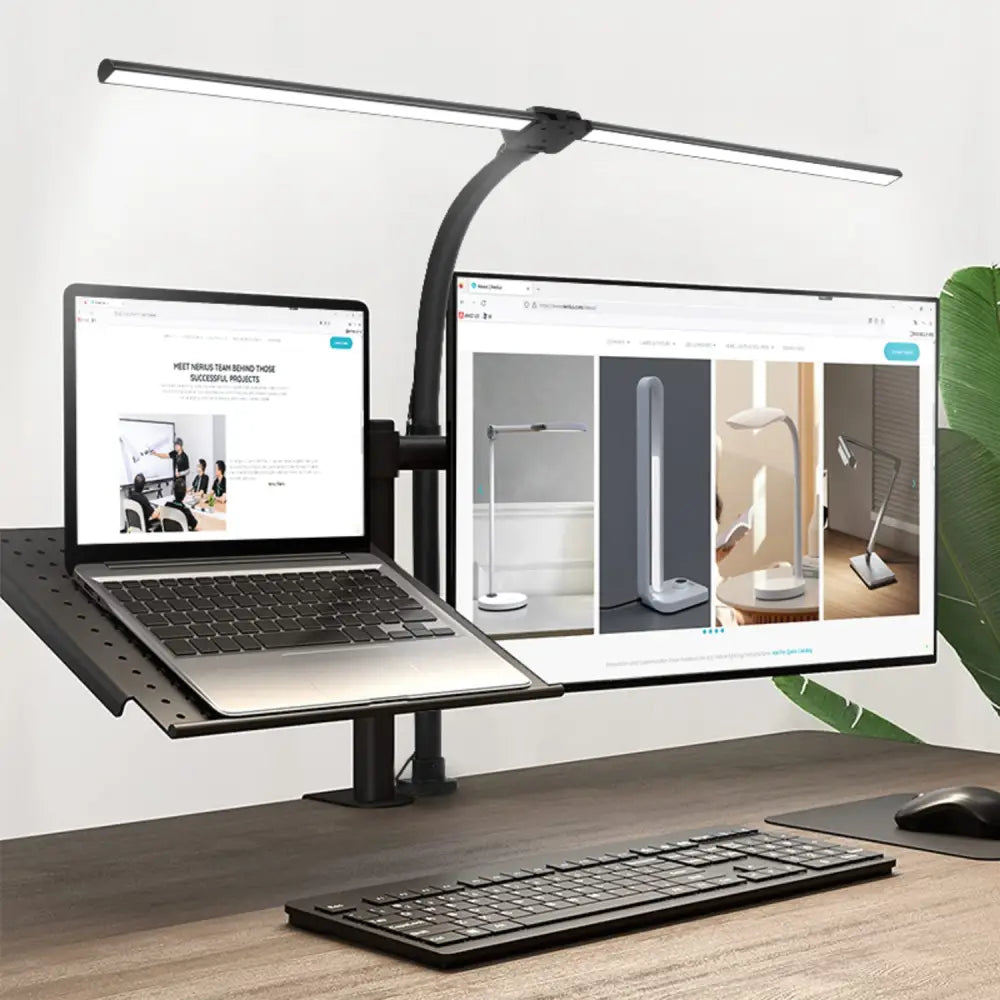 GOMINIMO 24W Double Head LED Desk Lamp with 5 Color Modes (Black)GO-SDL-102-YS - Home & Garden > Lighting