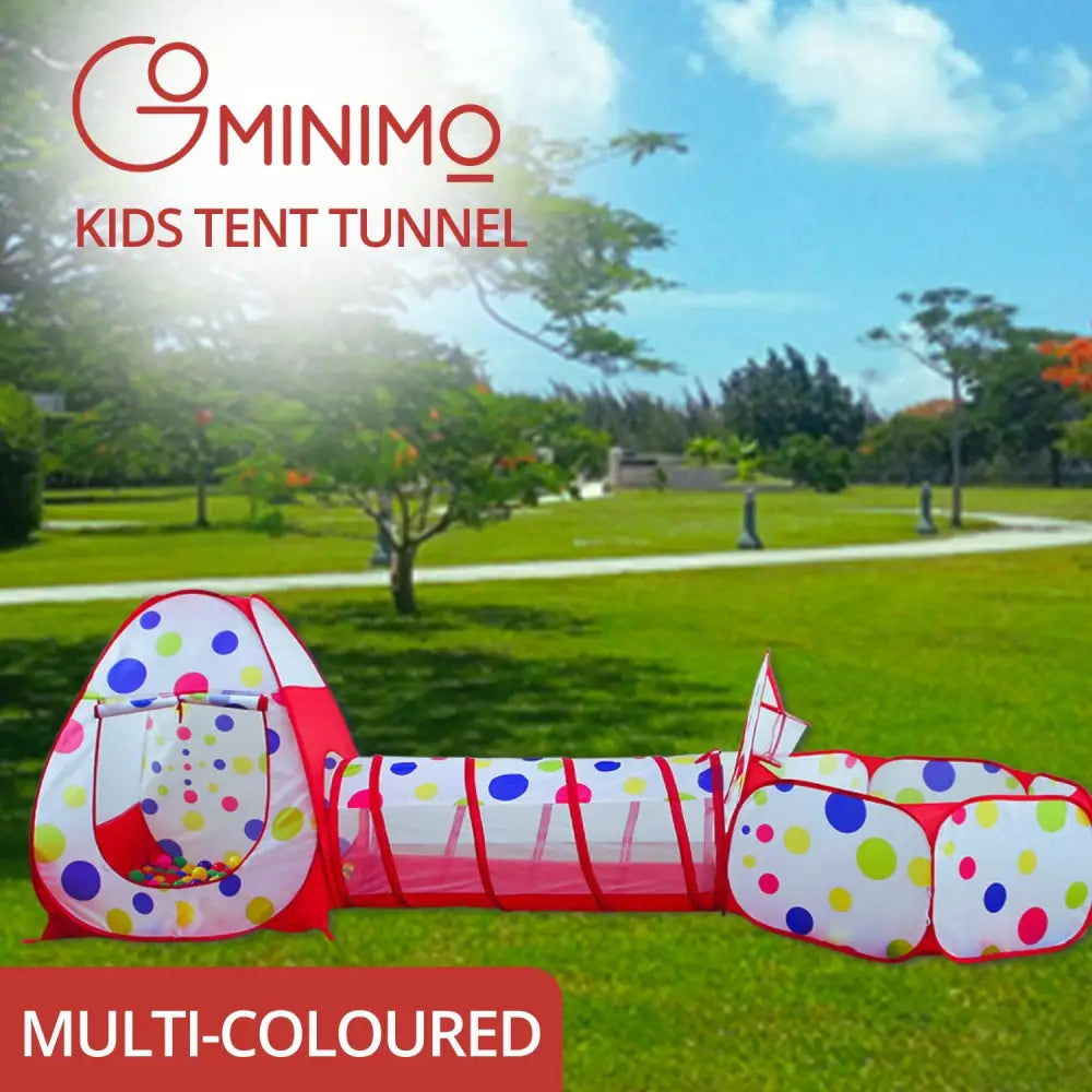 GOMINIMO 3 in 1 Mix Colour Dot Style Kids Play Tent GO-KT-114-LK - Baby & Kids > Kid’s Furniture