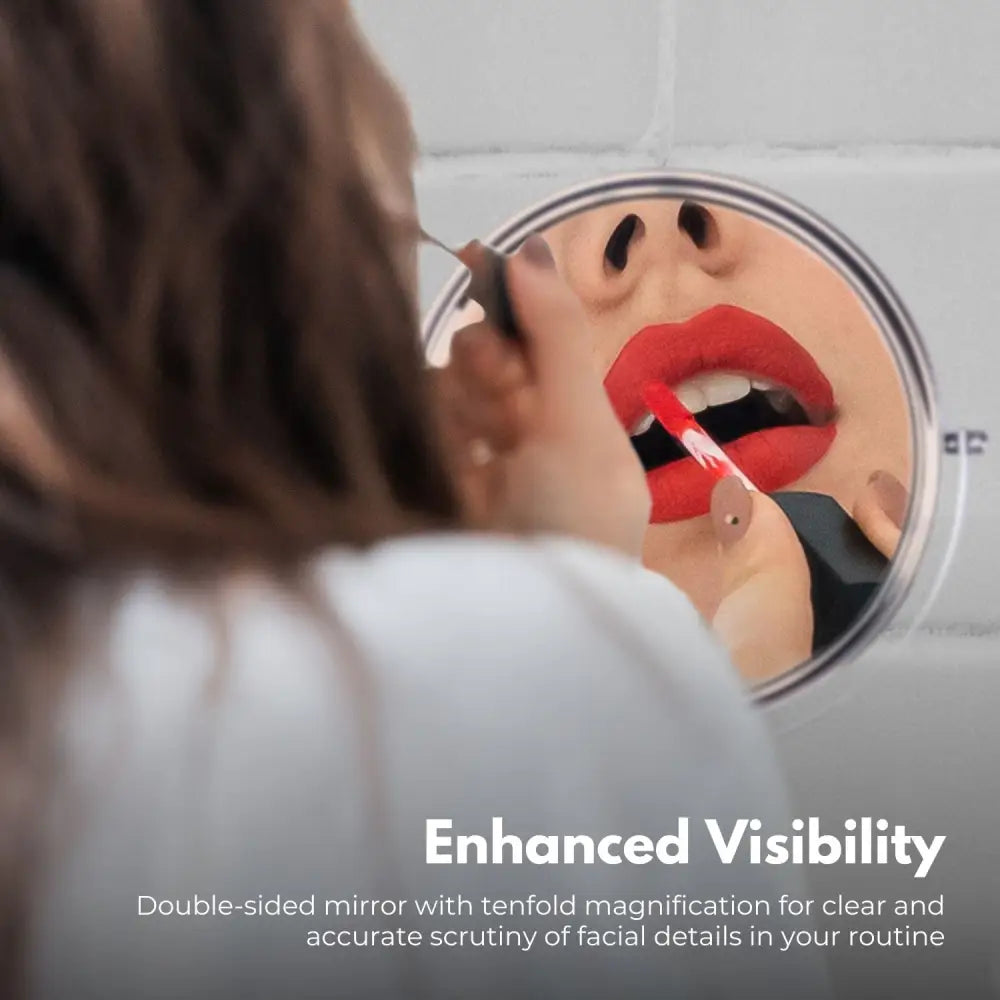 GOMINIMO 7 Inch Double-Sided LED Makeup Mirror with 10x Magnifying (Silver) - Health & Beauty > Makeup > Makeup Mirrors