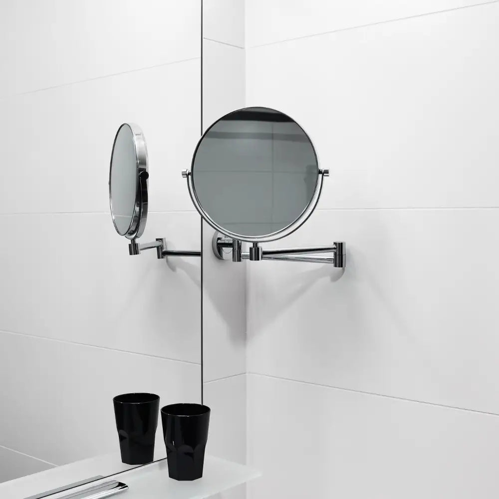 GOMINIMO 7 Inch Double-Sided LED Makeup Mirror with 10x Magnifying (Silver) - Health & Beauty > Makeup > Makeup Mirrors
