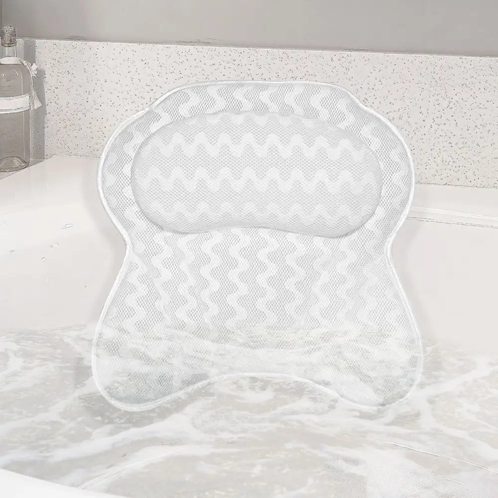 Gominimo Butterfly 4D Mesh Bathtub Pillow Spa 6 Suction Cups Breathable Cushion - Home & Garden > Bedding > Pillows