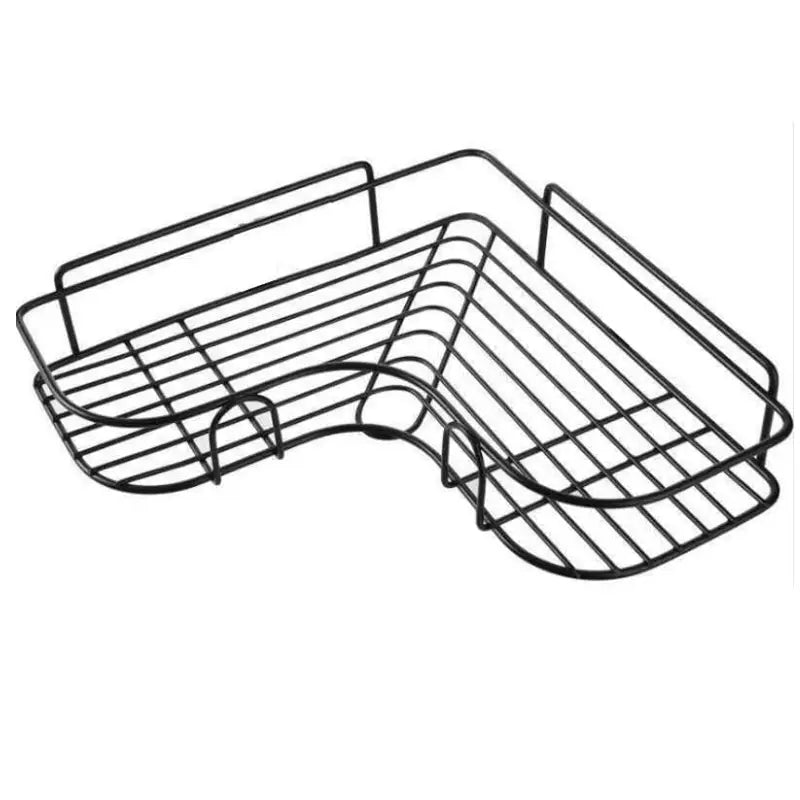 GOMINIMO Corner Shower Caddy with Hooks and Adhesive (Black) - Auto Accessories > Auto Accessories Others > Automotive