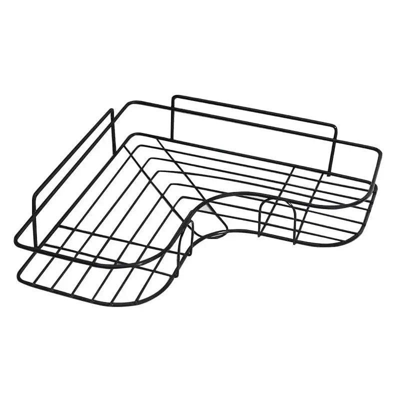 GOMINIMO Corner Shower Caddy with Hooks and Adhesive (Black) - Auto Accessories > Auto Accessories Others > Automotive