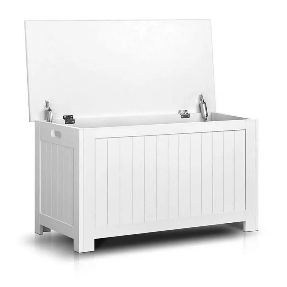 GOMINIMO Kids Toy Storage Box with Lid and Air Gap Handle (White) GO-SBO-100-LR - Baby & Kids > Kid’s Furniture