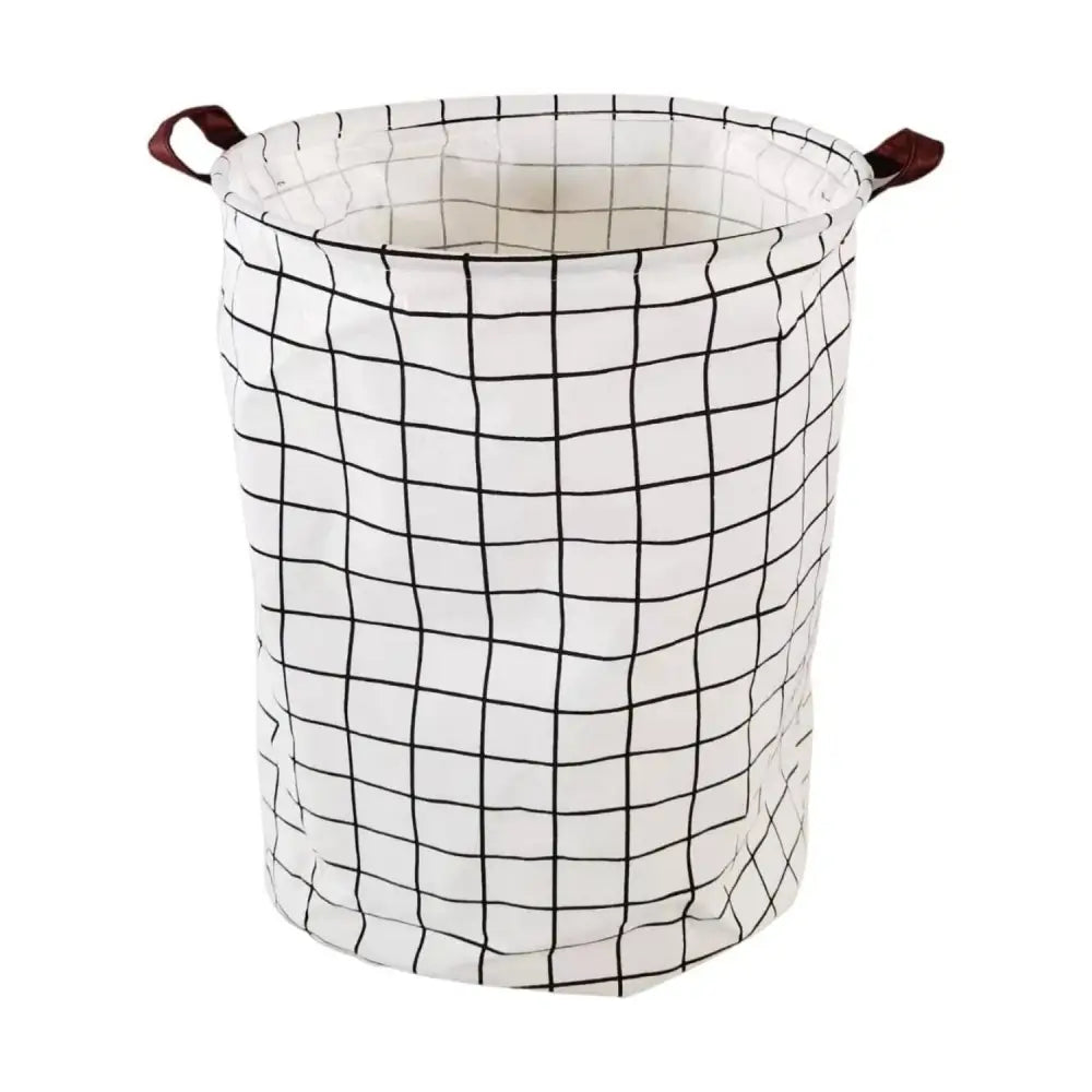 GOMINIMO Laundry Basket Round Foldable (White Square) GO-LB-109-CN - Home & Garden > Storage