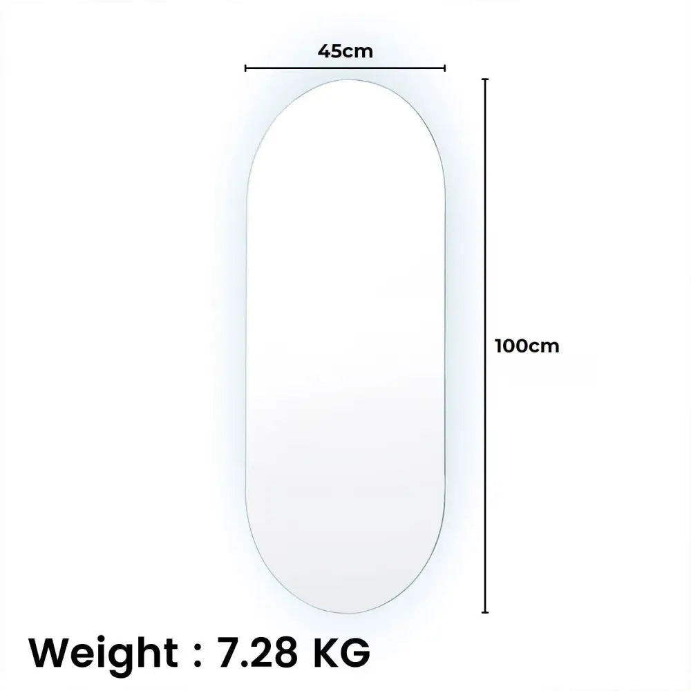 GOMINIMO LED Mirror 1000mm Oval - Home & Garden > Decor > Mirrors