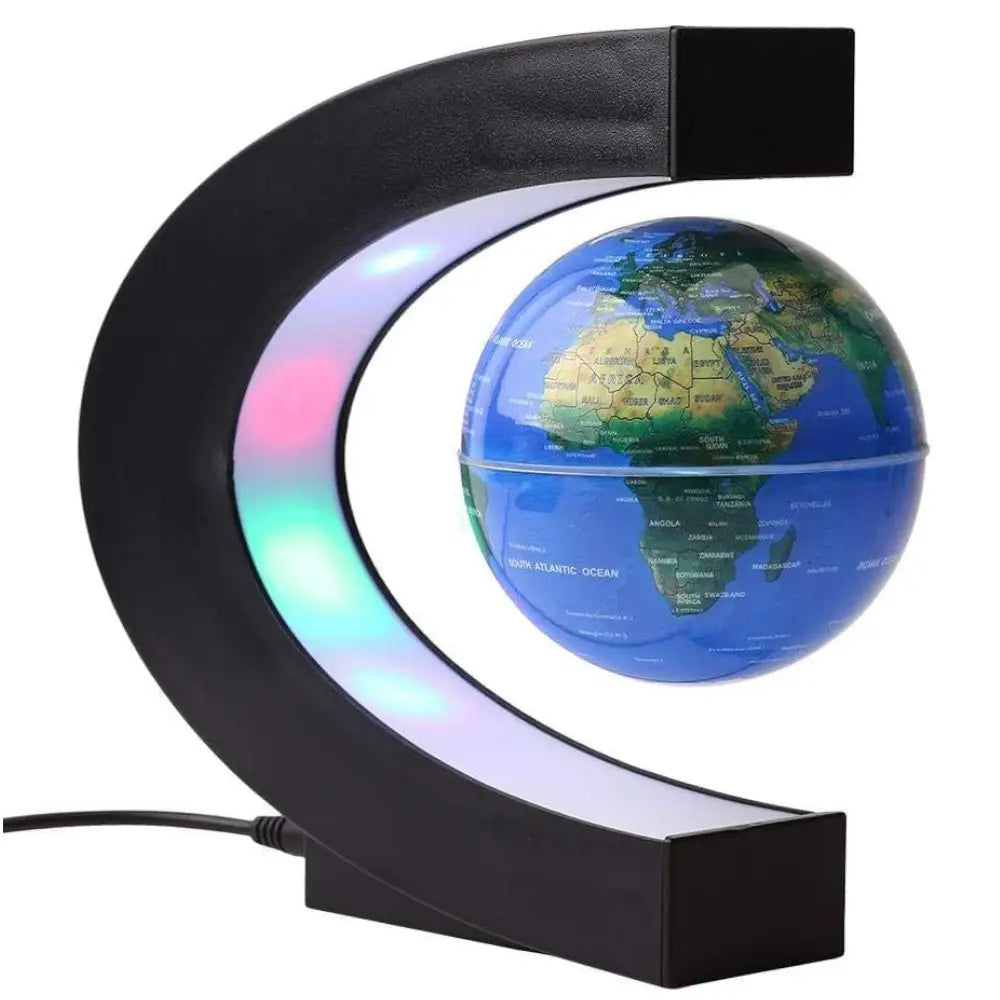 GOMINIMO Magnetic Levitation Floating Globe with LED Light (Blue) GO-MGL-100-DF - Home & Garden > Lighting