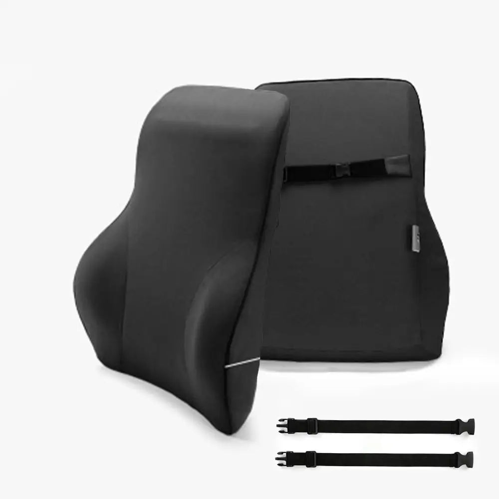 GOMINIMO Memory Foam Lumbar Support Pillow with Adjustable Dual Strap (Black) GO-LSP-101-JYM - Home & Garden > Decor
