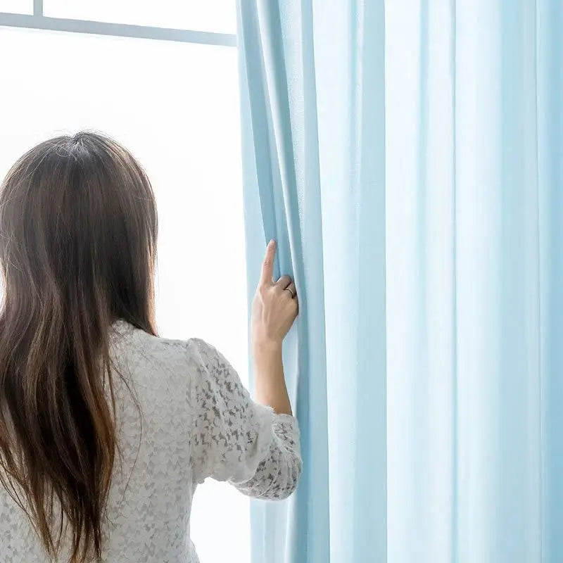 GOMINIMO Natural Linen Blended Curtains (Set of 2 W132cm x D274cm Dark Blue) GO-CNB-110-MM - Home & Garden > Decor