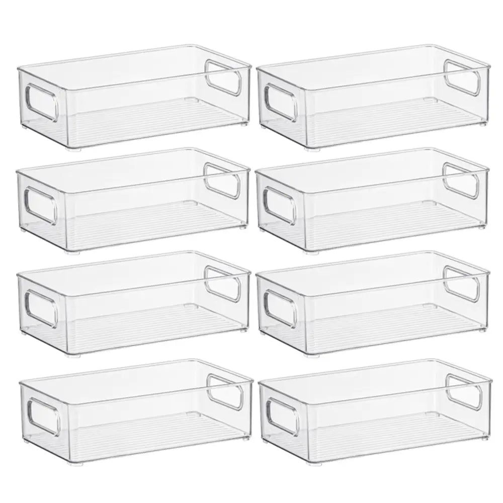 GOMINIMO Set of 8 Clear Fridge Food Storage Containers GO-FSC-101-HLL - Home & Garden > Storage