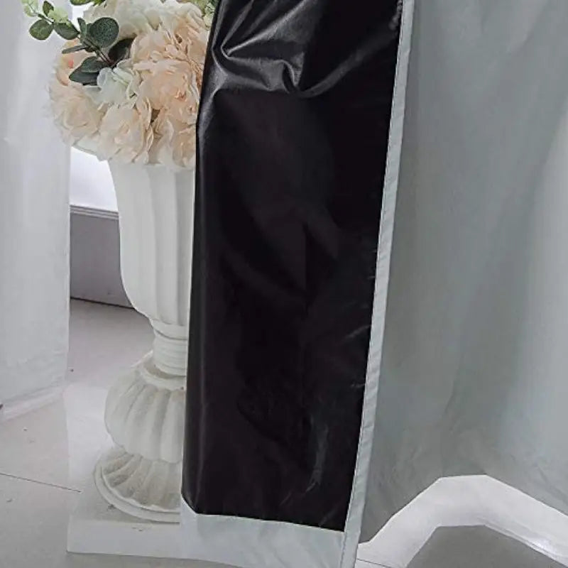 Gominimo Temp Blackout Blinds Curtain Detachable Set of 2 240 x 140cm Black - Home & Garden > Curtains