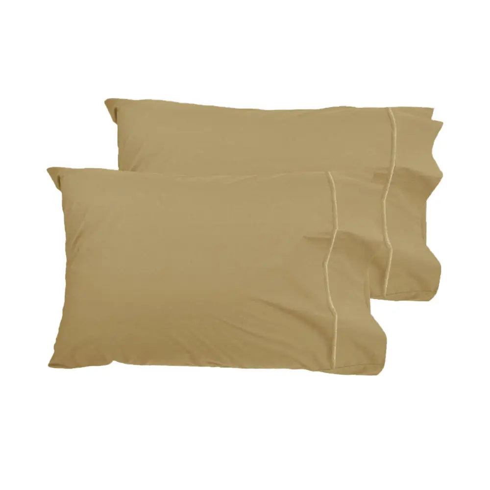 Grand Aterlier Pair of Queen Sized Pillowcases - Royal Gold - Home & Garden > Bedding > Pillowcases