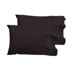Grand Aterlier Pair of Queen Sized Pillowcases - Walnut - Home & Garden > Bedding > Pillowcases