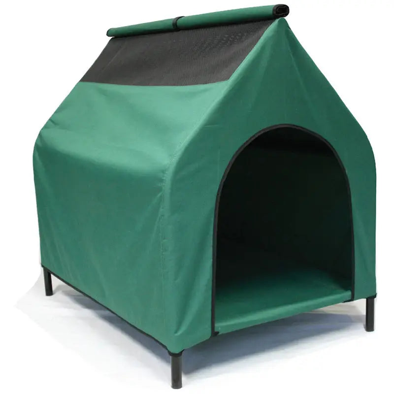 Green L Waterproof Portable Flea and Mite Resistant Dog Kennel House Nest Outdoor Indoor - Pet Care > Dog Supplies >