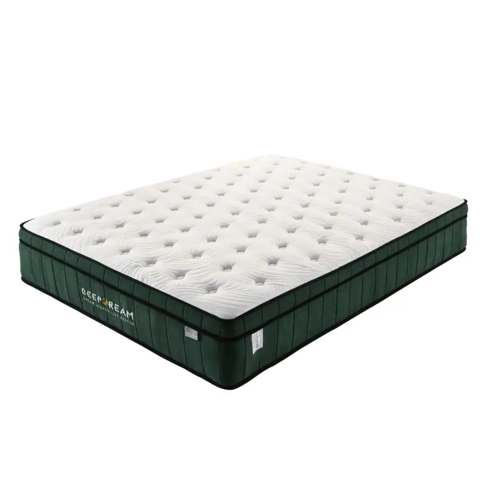 Green Tea Cool Gel Memory Foam Mattress 36cm 5 Zone Double - Furniture > Mattresses