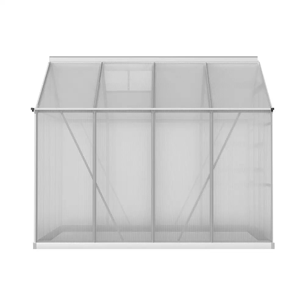 Greenfingers Aluminium Greenhouse Green House Polycarbonate Garden Shed 2.4x2.5M - Home & Garden > Green Houses