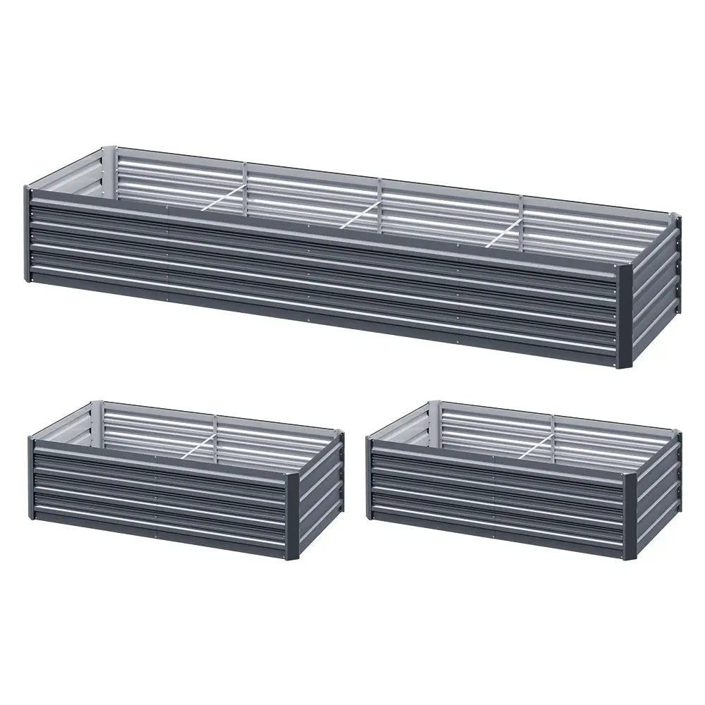 Greenfingers Garden Bed 240X80X45cm Planter Box Raised Container Galvanised Herb - Home & Garden > Garden Beds