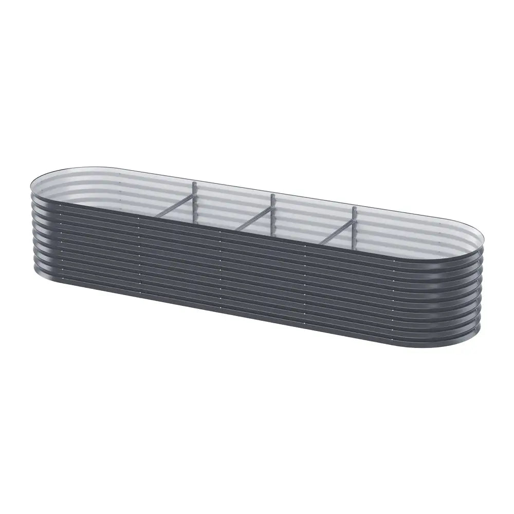 Greenfingers Garden Bed 320X80X56cm Oval Planter Box - Home & Garden > Garden Beds