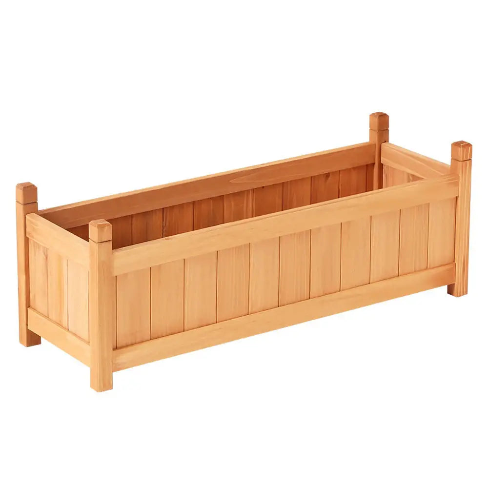 Greenfingers Garden Bed 90x30x33cm Wooden Planter Box Raised Container Growing - Home & Garden > Garden Beds