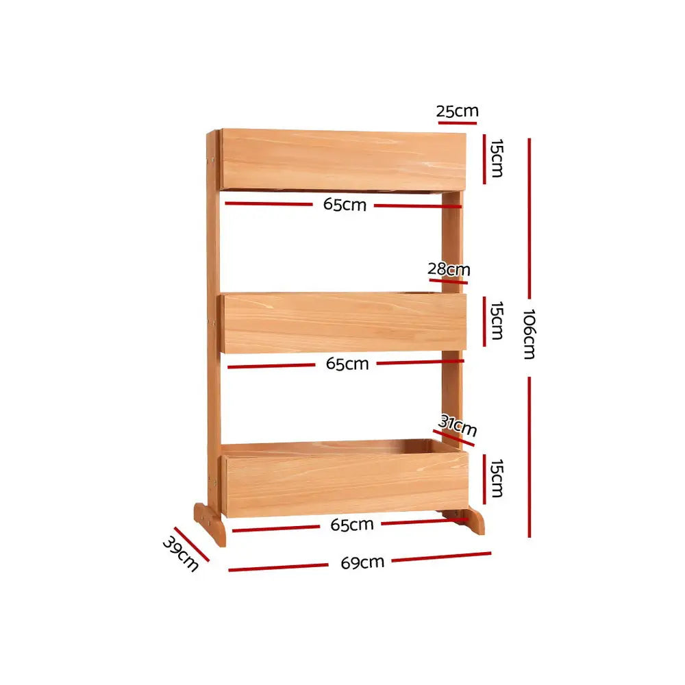 Greenfingers Garden Bed Elevated 69x39x106cm Wooden Planter Box Container Herb - Home & Garden > Garden Beds