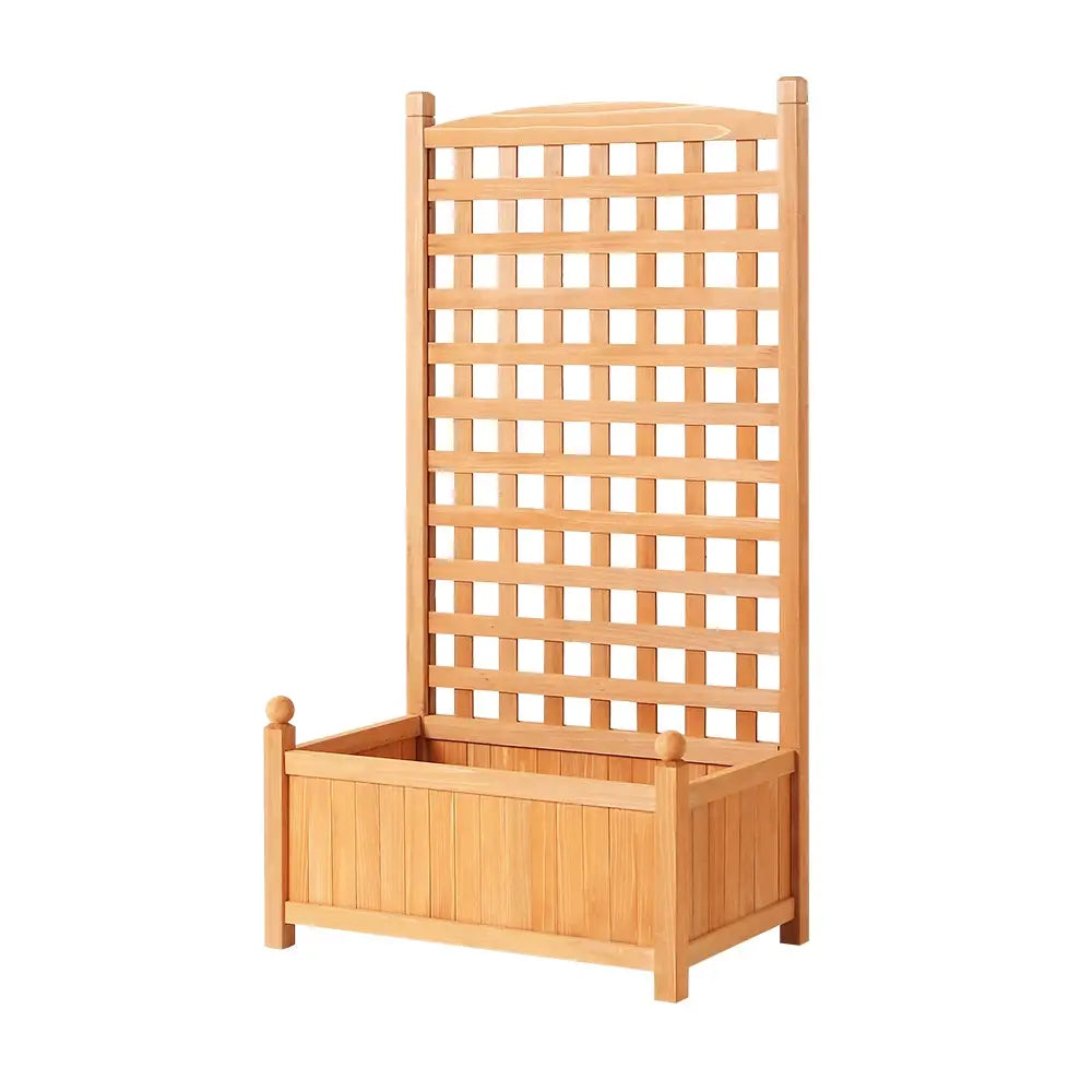 Greenfingers Garden Bed Wooden 64x35x115cm Planter Raised Box Container Trellis - Home & Garden > Garden Beds