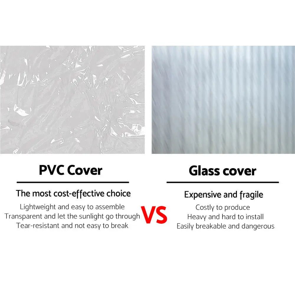 Greenfingers Greenhouse 1.2x1.9x1.9M Walk in Green House Tunnel Clear Garden Shed 4 Shelves - Home & Garden >