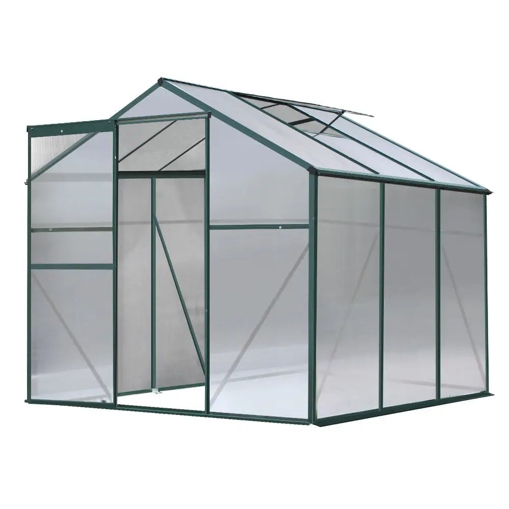 Greenfingers Greenhouse 1.9x1.9x1.83M Aluminium Polycarbonate Green House Garden Shed - Home & Garden > Green Houses