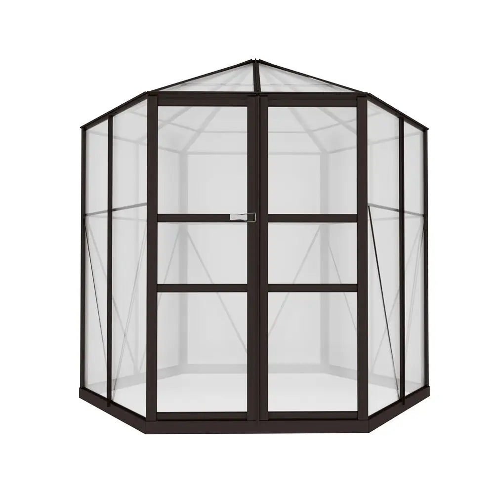 Greenfingers Greenhouse 2.4x2.1x2.32M Aluminium Polycarbonate Green House Garden Shed - Home & Garden > Green Houses