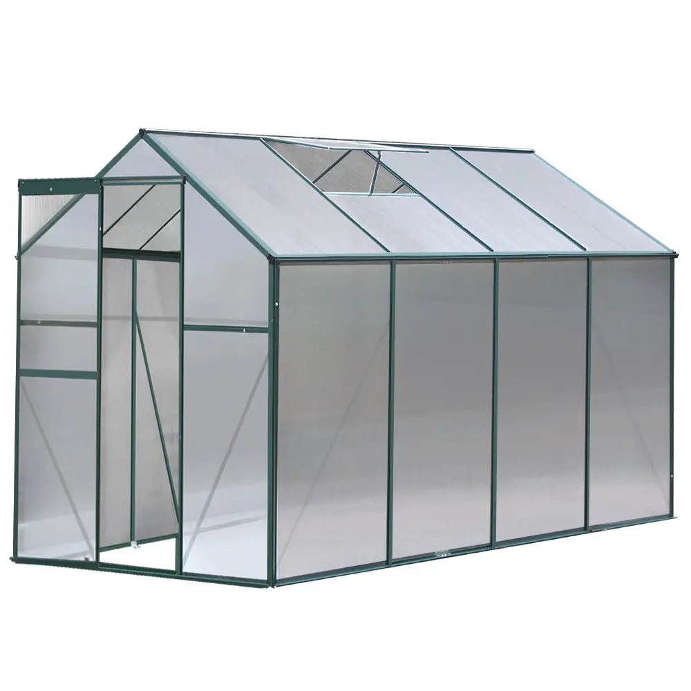 Greenfingers Greenhouse 2.52x1.9x1.83M Aluminium Polycarbonate Green House Garden Shed - Home & Garden > Green Houses