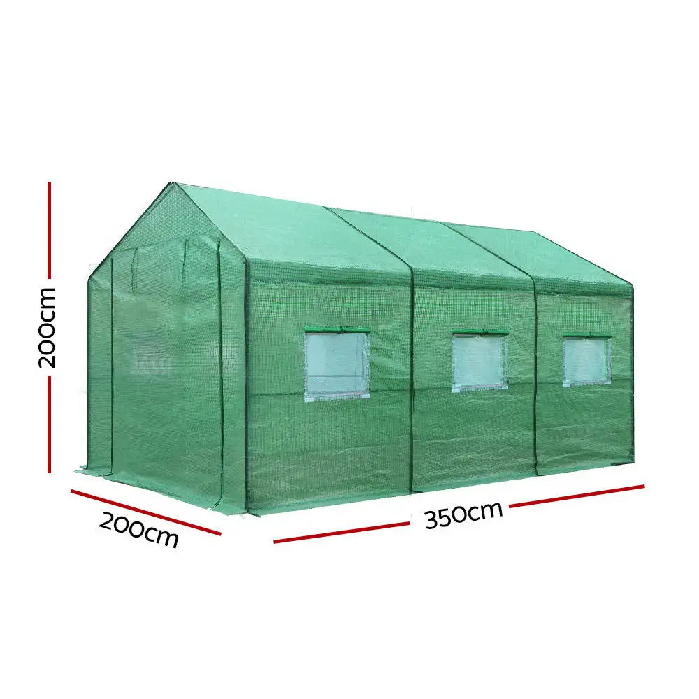 Greenfingers Greenhouse 3.5x2x2M Walk in Green House Tunnel Plant Garden Shed - Home & Garden > Greenhouses >