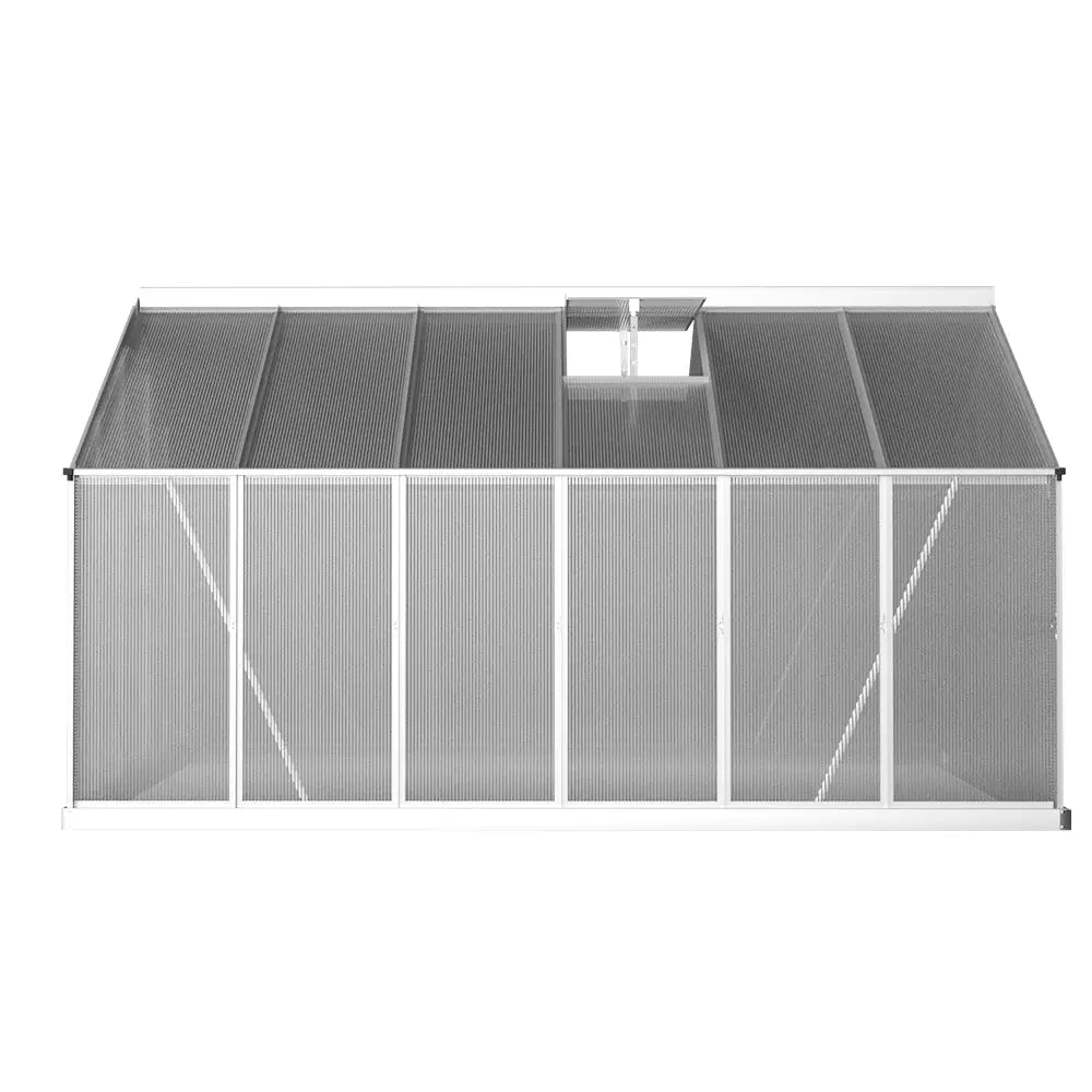 Greenfingers Greenhouse 3.6x2.5x1.95M Aluminium Polycarbonate Green House Garden Shed - Home & Garden > Green Houses