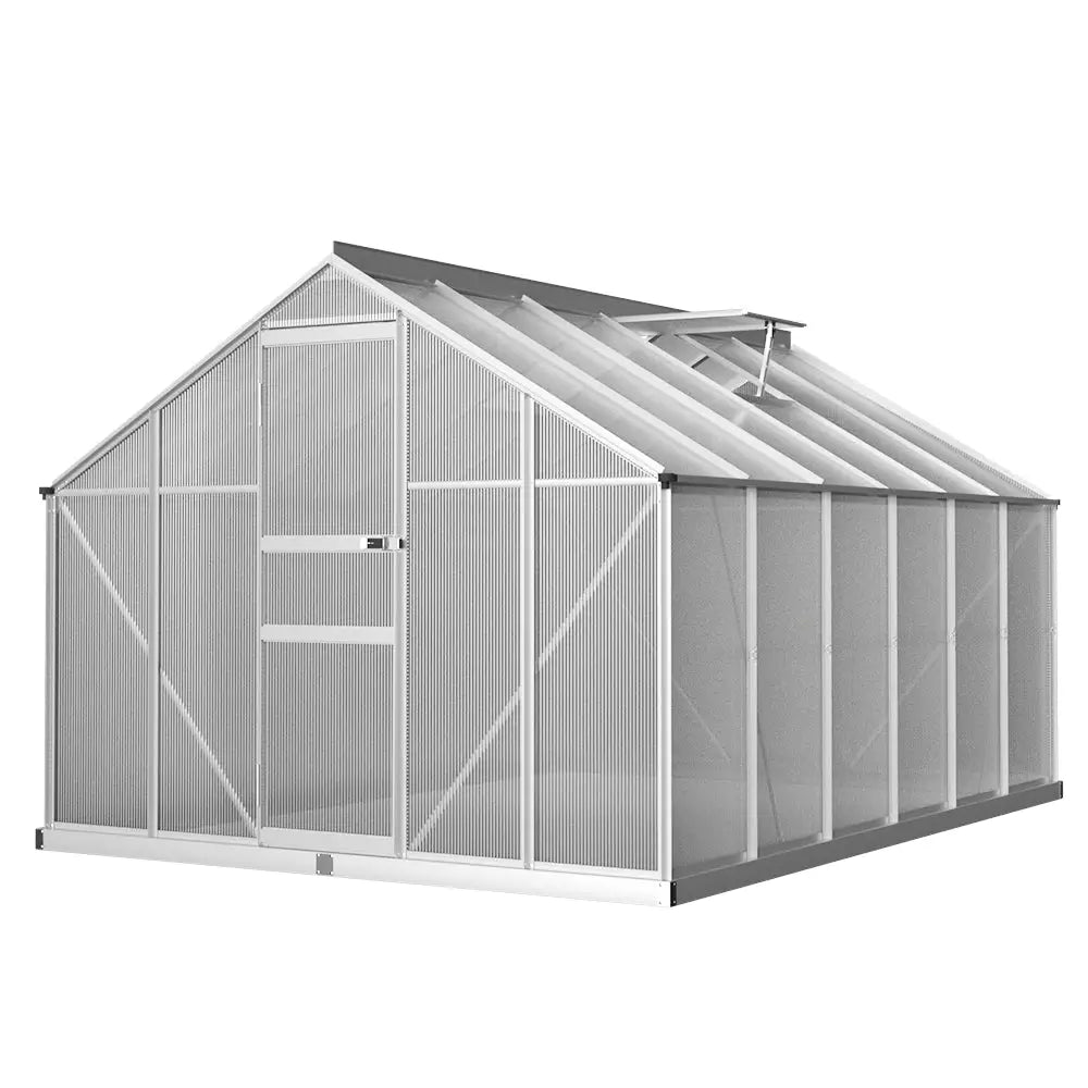 Greenfingers Greenhouse 3.6x2.5x1.95M Aluminium Polycarbonate Green House Garden Shed - Home & Garden > Green Houses