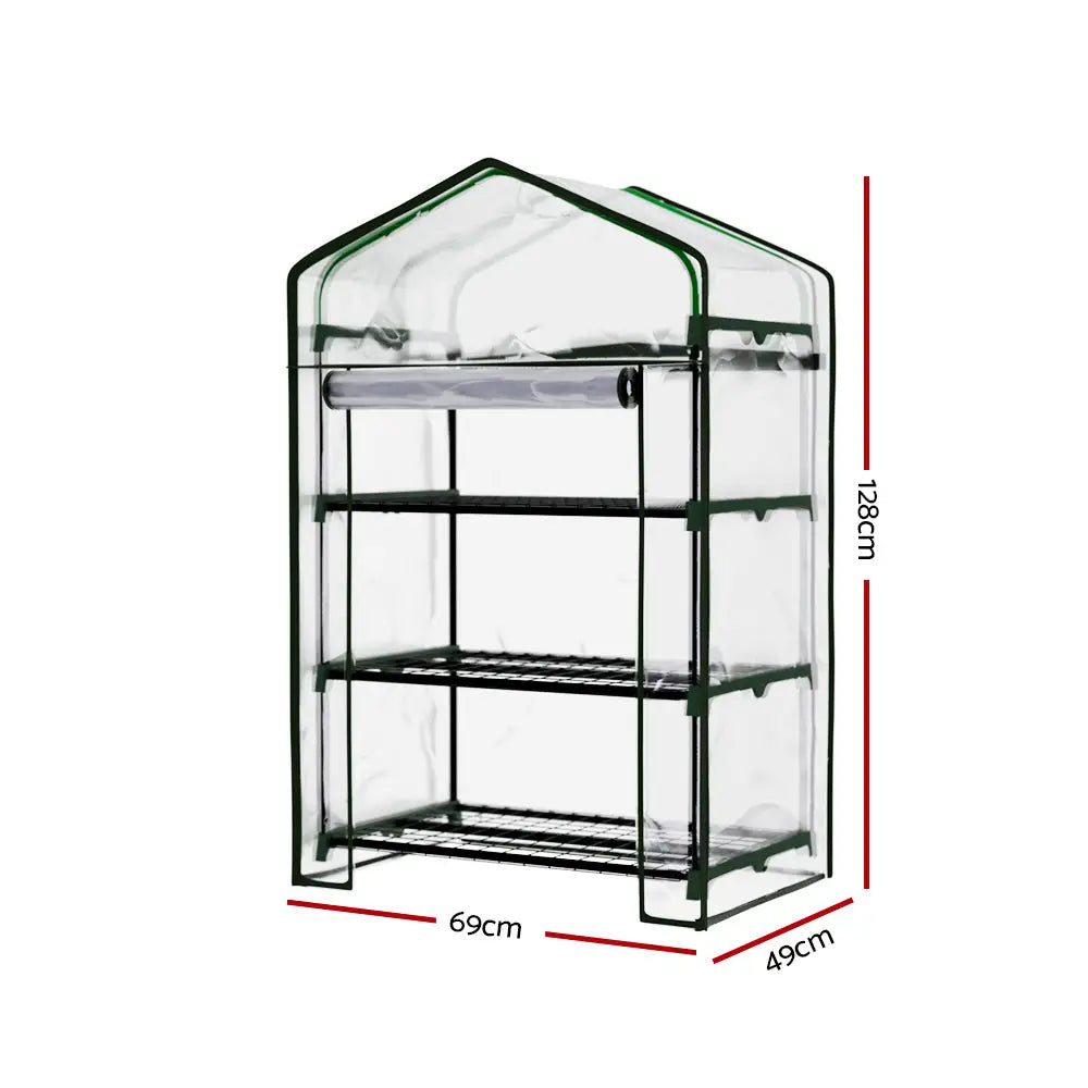 Greenfingers Greenhouse 3 Tiers Mini Green House Garden Bed Planter Box 1.28x0.7x0.5M - Home & Garden > Greenhouses >